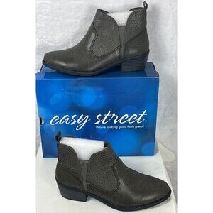 Easy Street Women's Legend Bootie Boot Grey Embellished Size 10 NEW